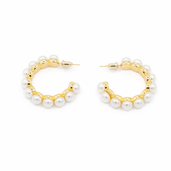 Kimberly James Jewelry Pearl Hoop Discount