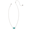 Kendra Scott Elisa Color Burst Frame Necklace - Rhodium For Sale