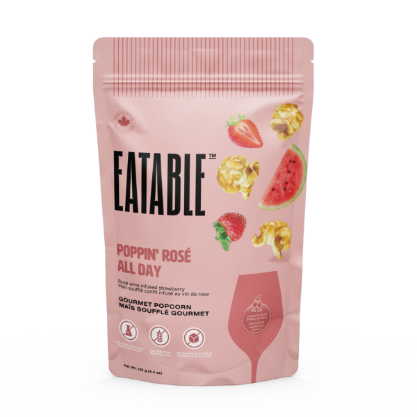 Eatable Poppin  Rosé All Day- Wine Infused Candied Popcorn Gourmet Popcorn on Sale