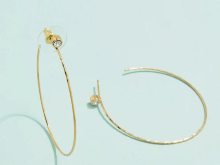 Spartina Splash Ultrathin Crystal Hoops For Cheap