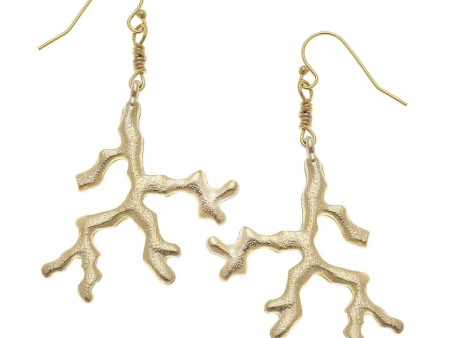 Susan Shaw Gold Coral Earrings Online Hot Sale