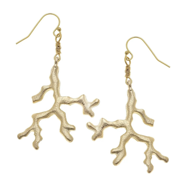 Susan Shaw Gold Coral Earrings Online Hot Sale