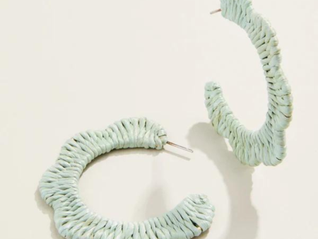 Spartina Scalloped Straw Hoop Earrings Online Hot Sale