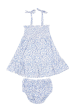 Angel Dear Smocked Sundress Set - Blue Calico Floral Hot on Sale