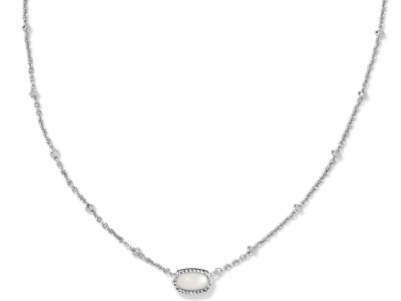 Kendra Scott Mini Elisa Necklace - Rhodium Hot on Sale