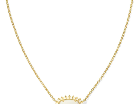 Kendra Scott Elisa Color Burst Frame Necklace - Gold Online