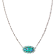 Kendra Scott Elisa Color Burst Frame Necklace - Rhodium For Sale