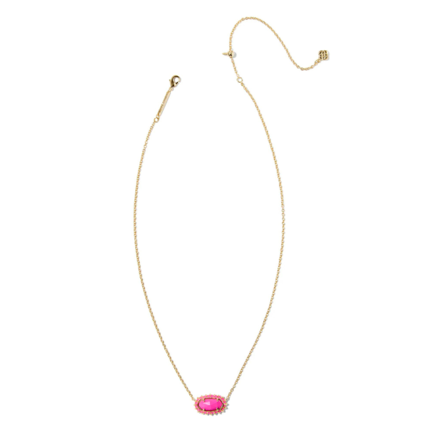 Kendra Scott Elisa Color Burst Frame Necklace - Gold Online