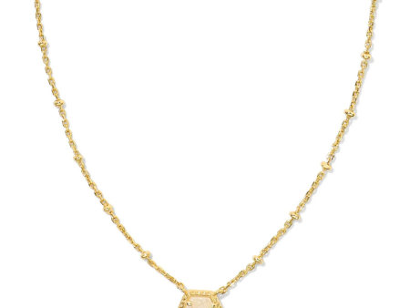 Kendra Scott Framed Tess Drusy Necklace - Gold Hot on Sale