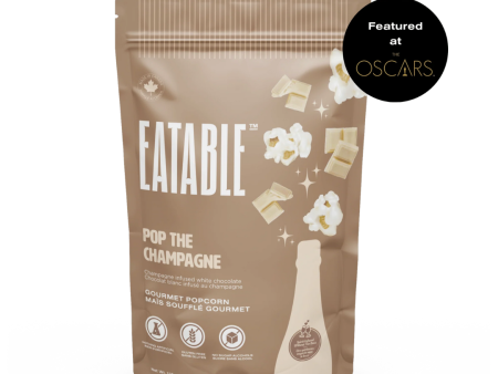 Eatable Pop the Champagne- Wine Infused White Chocolate Covered Popcorn on Sale