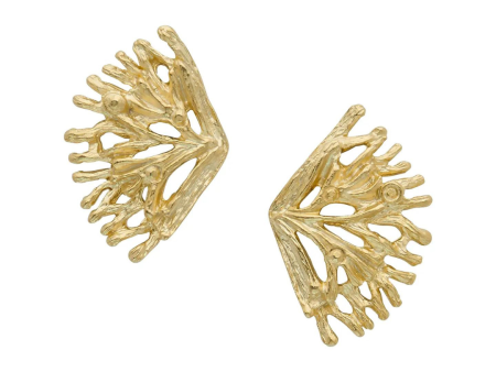 Susan Shaw Coral Branch Studs For Cheap