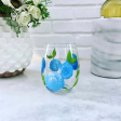 Wine by Design Handpainted Hydrangea Stemless Glass Supply