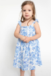 Angel Dear Ruffle Sleeve Sundress Set - Roses in Blue For Cheap