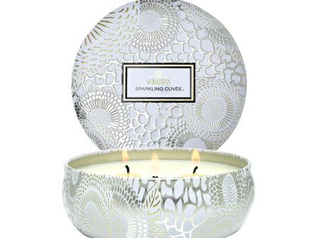 Voluspa 3 Wick Tin Candle - Sparkling Cuvee Hot on Sale