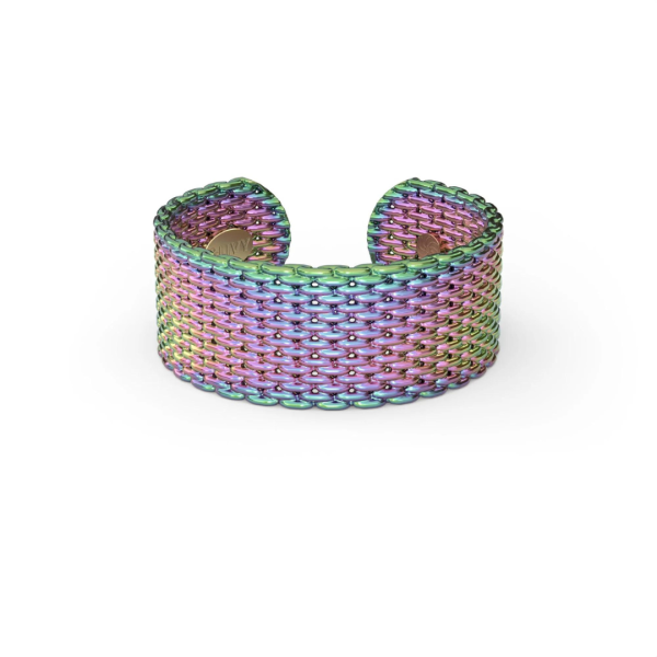 &Livy Metalysic Mesh 8mm Adjustable Ring - Spectra For Sale