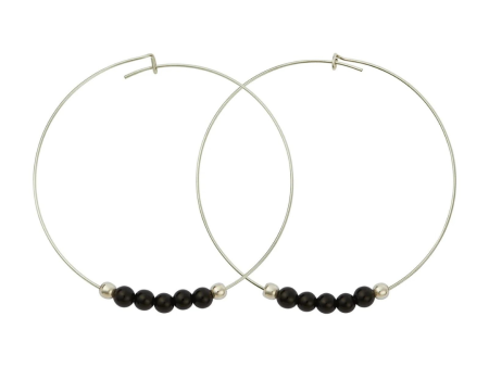 &Livy Black Onyx Hyevibe Gemstone Hoop Earrings Discount