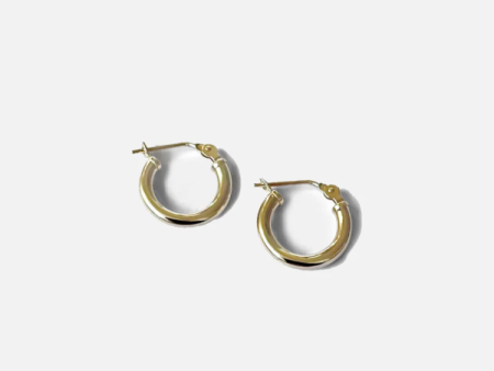 Nina Hoops 12mm, 14K Gold Hot on Sale