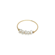 Nikki Smith Waterproof Polly Pearl Ring - Gold on Sale