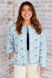 January & May - Tied Together Bow Detail Quilted Jacket Cheap