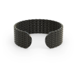 &Livy Metalysic Mesh 8mm Adjustable Ring - Platinum Black Online Sale