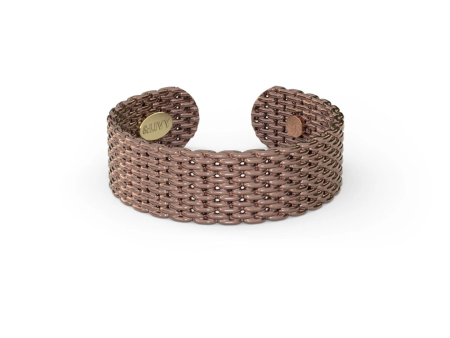 &Livy Metalysic Mesh 6mm Adjustable Ring - Rose Gold Online Sale