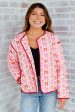 January & May - Tied Together Bow Detail Quilted Jacket Cheap