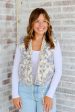 January & May - You Found Me Floral Quilted Vest Online