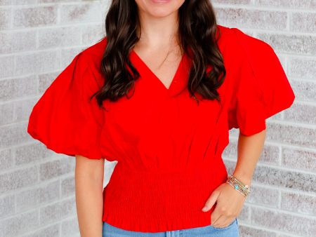 Game Day Girly Short Sleeve Woven Blouse Fashion