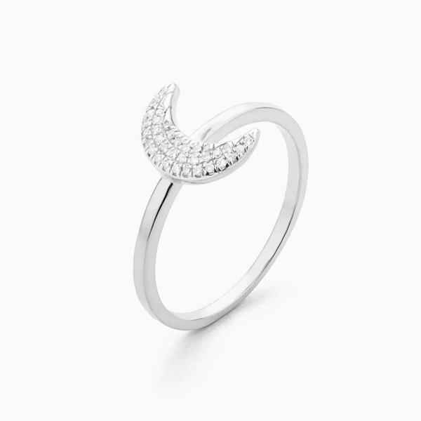 Ella Stein Silver Mooning Over You Ring - 8 Fashion