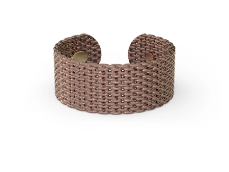 &Livy Metalysic Mesh 8mm Adjustable Ring - Rose Gold Online now