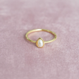 Grit & Grace Coastal Charm Layering Ring - Pearled Tear Drop Sale