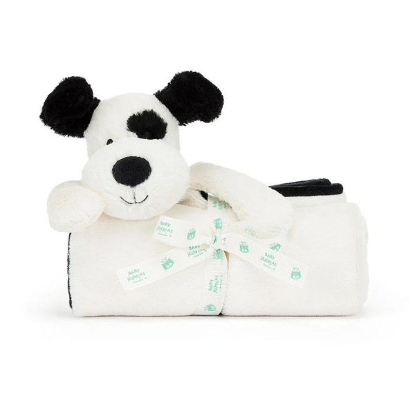 Jellycat Bashful Black & Cream Puppy Blankie Discount