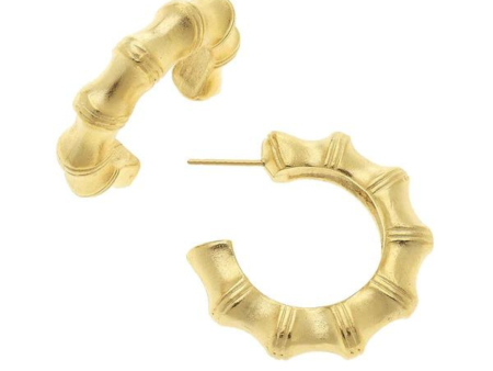 Susan Shaw Small Bamboo Hoop Earrings Cheap