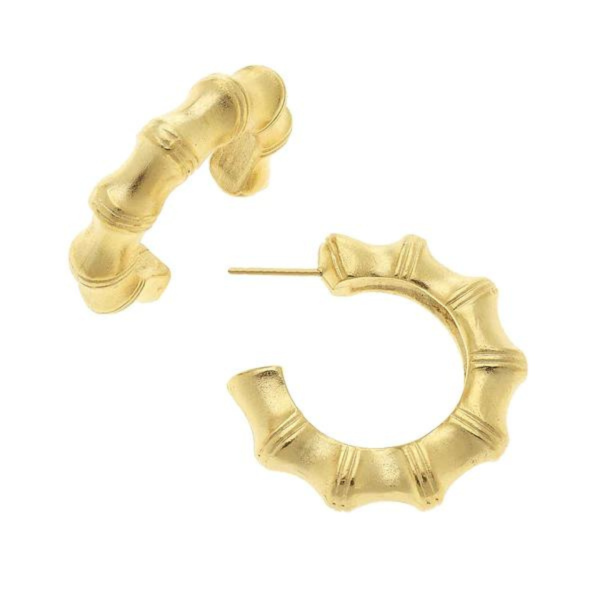 Susan Shaw Small Bamboo Hoop Earrings Cheap