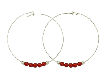 &Livy Carnelian Hyevibe Gemstone Hoop Earrings For Cheap