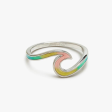 Pura Vida Tie Dye Wave Ring - Silver Hot on Sale