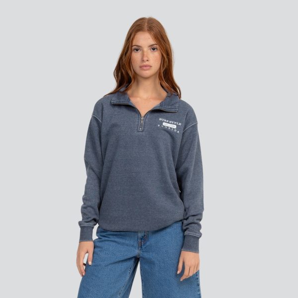 Simple Collegiate Burnout 1 4 Zip Fleece For Sale