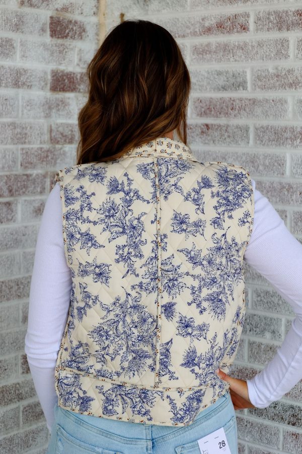 January & May - You Found Me Floral Quilted Vest Online