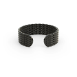 &Livy Metalysic Mesh 6mm Adjustable Ring - Platinum Black Online Sale