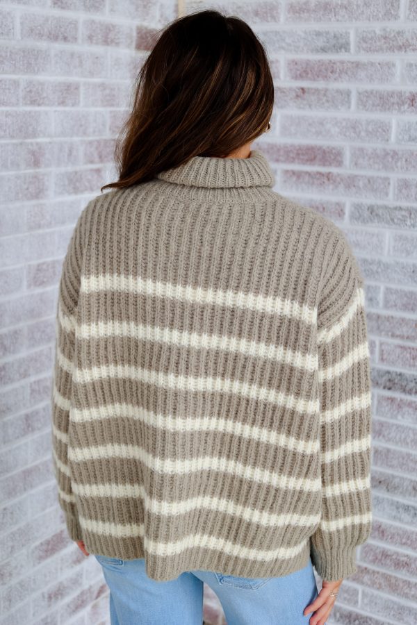 Sadie & Sage - Aki Turtle Neck Striped Sweater For Discount