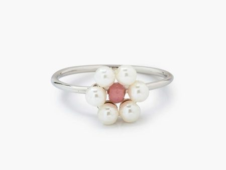 Pura Vida Bitty Pearl Flower Ring Cheap