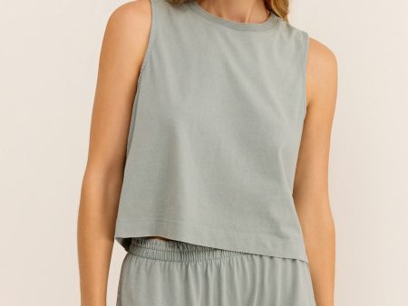 Z Supply - Sloane Jersey Denim Muscle Tank - on Sale