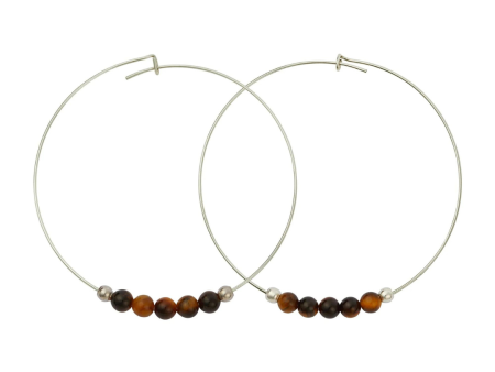 &Livy Tiger s Eye Hyevibe Gemstone Hoop Earrings on Sale