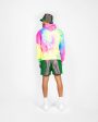 Brushed Wave Rainbow Tie Dye Hoodie Online now