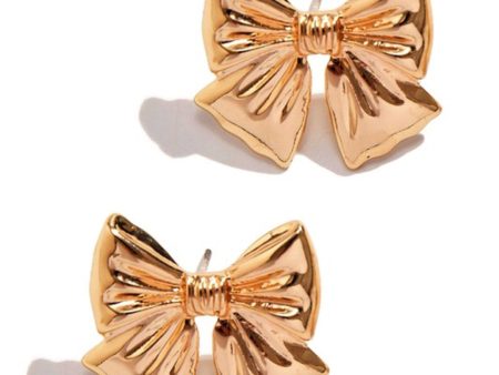 Gold Bow Earrings Online Hot Sale