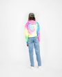 Brushed Wave Rainbow Tie Dye Hoodie Online now