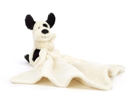 Jellycat Bashful Black & Cream Puppy Soother For Cheap