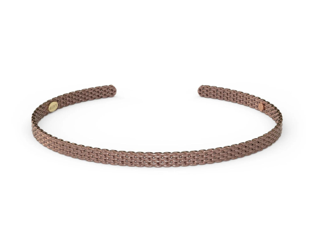 &Livy Metalystic Mesh Cuff Bangle - Rose Gold Hot on Sale