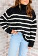 Sadie & Sage - Aki Turtle Neck Striped Sweater For Discount