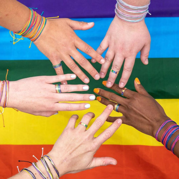 Pura Vida Pride Rainbow Heart Ring on Sale